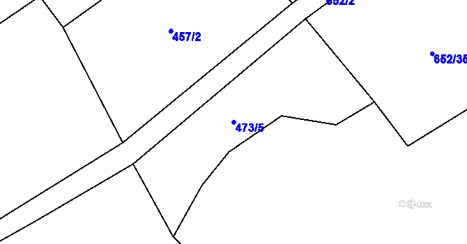 Parcela st. 473/5 v KÚ Zahrádka u Všerub, Katastrální mapa