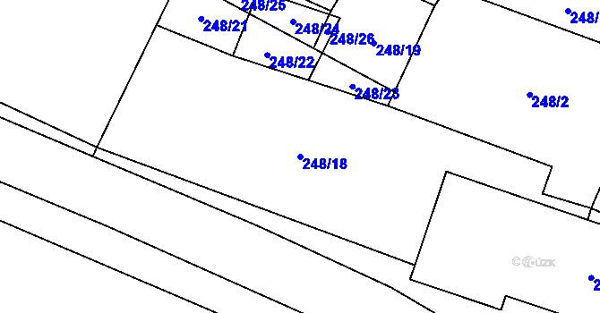 Parcela st. 248/18 v KÚ Zahrádky u České Lípy, Katastrální mapa