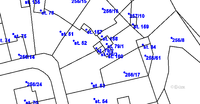 Parcela st. 79/3 v KÚ Záchlumí u Stříbra, Katastrální mapa