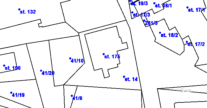 Parcela st. 175 v KÚ Záchlumí u Stříbra, Katastrální mapa