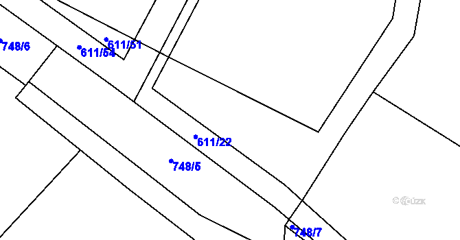 Parcela st. 641/21 v KÚ Zachrašťany, Katastrální mapa