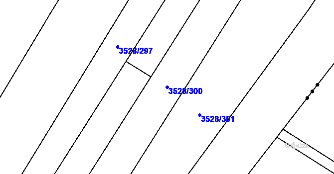 Parcela st. 3528/300 v KÚ Zaječí, Katastrální mapa