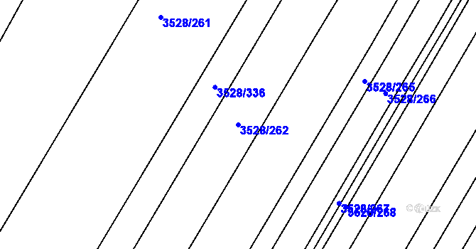 Parcela st. 3528/262 v KÚ Zaječí, Katastrální mapa