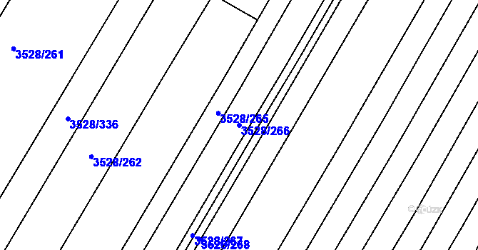 Parcela st. 3528/266 v KÚ Zaječí, Katastrální mapa