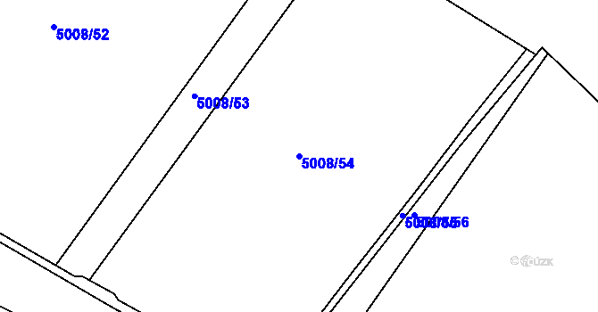 Parcela st. 5008/54 v KÚ Zaječí, Katastrální mapa