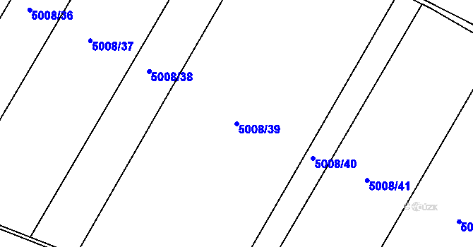 Parcela st. 5008/39 v KÚ Zaječí, Katastrální mapa