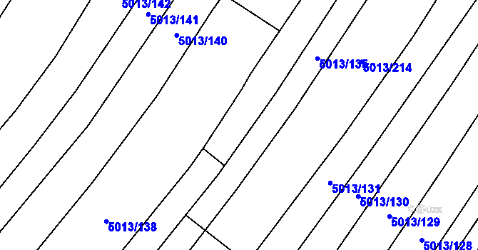 Parcela st. 5013/136 v KÚ Zaječí, Katastrální mapa