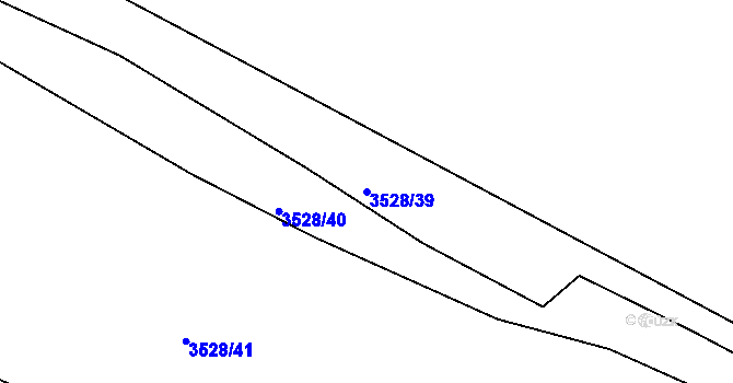 Parcela st. 3528/39 v KÚ Zaječí, Katastrální mapa