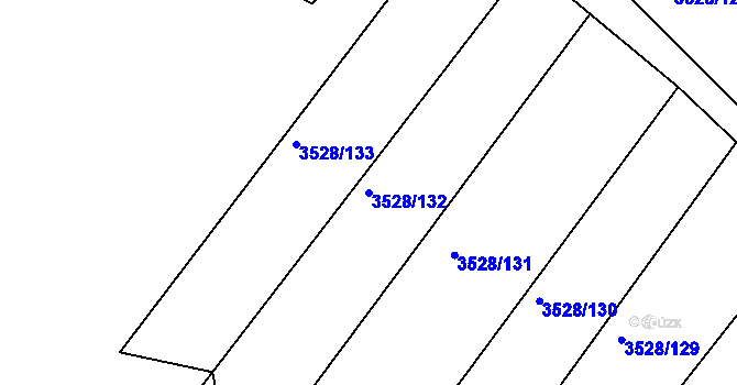 Parcela st. 3528/132 v KÚ Zaječí, Katastrální mapa
