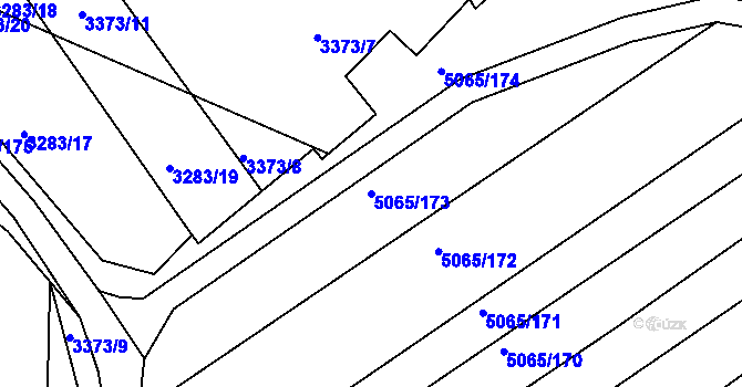 Parcela st. 5065/173 v KÚ Zaječí, Katastrální mapa