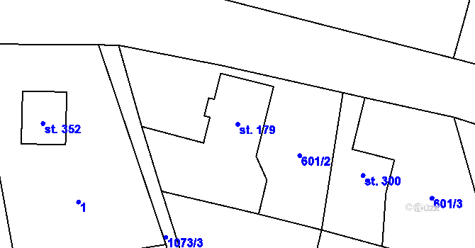 Parcela st. 179 v KÚ Zaječice u Chrudimi, Katastrální mapa