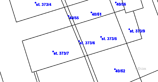 Parcela st. 373/6 v KÚ Zaječice u Chrudimi, Katastrální mapa