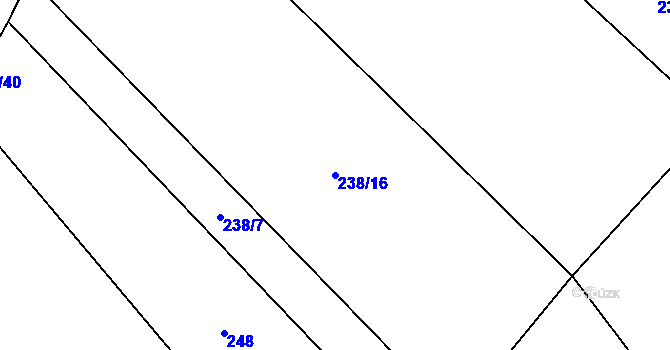 Parcela st. 238/16 v KÚ Zaječice u Chrudimi, Katastrální mapa