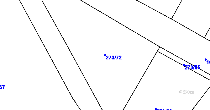 Parcela st. 273/72 v KÚ Zaječice u Chrudimi, Katastrální mapa