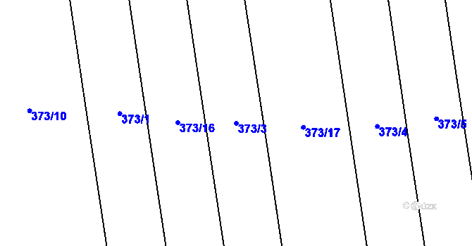 Parcela st. 373/3 v KÚ Zaječice u Chrudimi, Katastrální mapa
