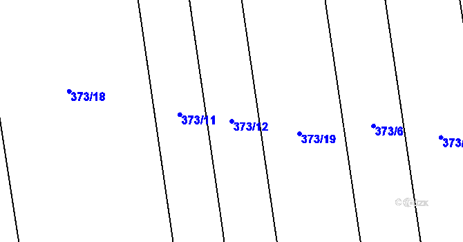 Parcela st. 373/12 v KÚ Zaječice u Chrudimi, Katastrální mapa