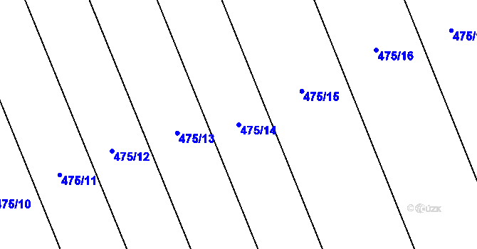 Parcela st. 475/14 v KÚ Zaječice u Chrudimi, Katastrální mapa