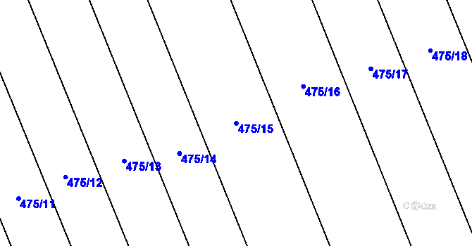 Parcela st. 475/15 v KÚ Zaječice u Chrudimi, Katastrální mapa
