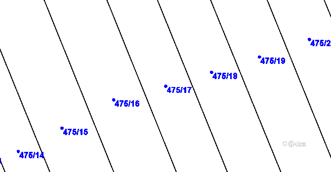 Parcela st. 475/17 v KÚ Zaječice u Chrudimi, Katastrální mapa