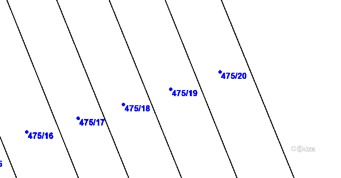 Parcela st. 475/19 v KÚ Zaječice u Chrudimi, Katastrální mapa