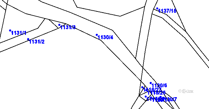Parcela st. 1116/25 v KÚ Zaječov, Katastrální mapa