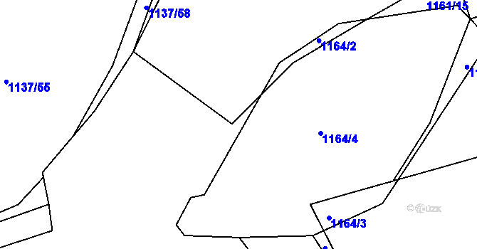 Parcela st. 1161/5 v KÚ Zaječov, Katastrální mapa