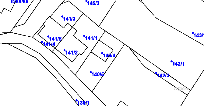 Parcela st. 140/4 v KÚ Zaječov, Katastrální mapa