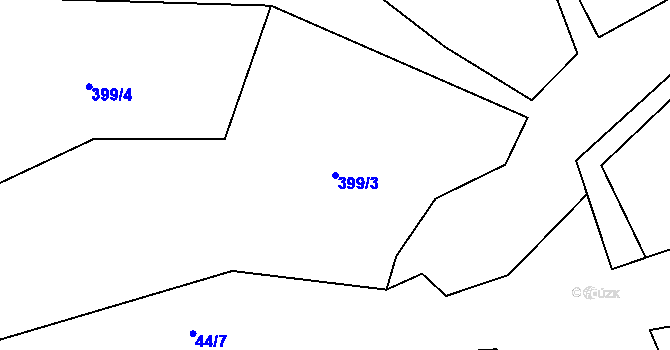 Parcela st. 399/3 v KÚ Kováry, Katastrální mapa