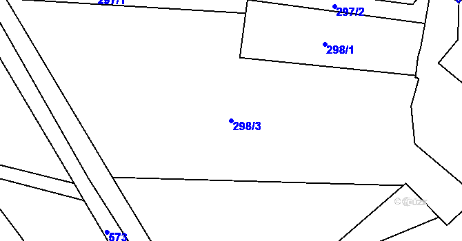 Parcela st. 298/3 v KÚ Trněný Újezd u Zákolan, Katastrální mapa