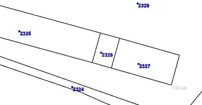Parcela st. 2326 v KÚ Zákupy, Katastrální mapa