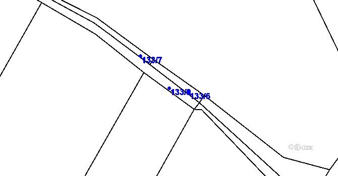 Parcela st. 133/9 v KÚ Přebozy, Katastrální mapa