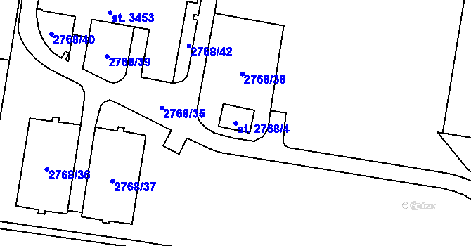Parcela st. 2768/4 v KÚ Horní Dolce, Katastrální mapa