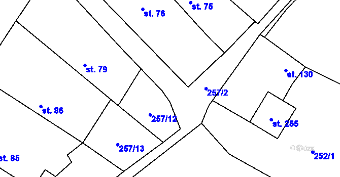 Parcela st. 236 v KÚ Záluží u Hořovic, Katastrální mapa