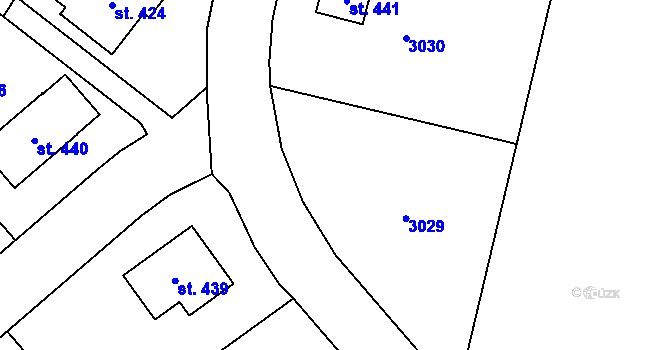 Parcela st. 612/19 v KÚ Záměl, Katastrální mapa