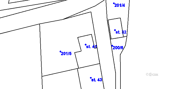 Parcela st. 41 v KÚ Janovičky u Zámrsku, Katastrální mapa