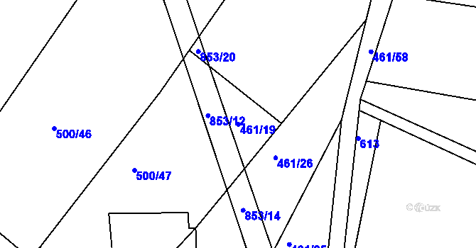 Parcela st. 461/19 v KÚ Zámrsk, Katastrální mapa