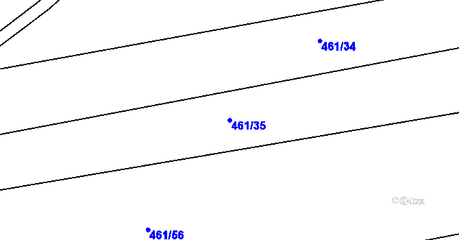 Parcela st. 461/35 v KÚ Zámrsk, Katastrální mapa