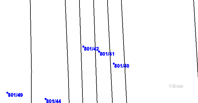 Parcela st. 801/41 v KÚ Zámrsk, Katastrální mapa