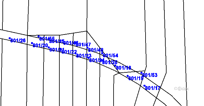 Parcela st. 801/54 v KÚ Zámrsk, Katastrální mapa