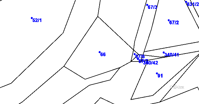 Parcela st. 66 v KÚ Zámrsk, Katastrální mapa
