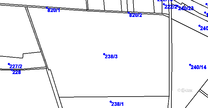 Parcela st. 238/3 v KÚ Zámrsk, Katastrální mapa