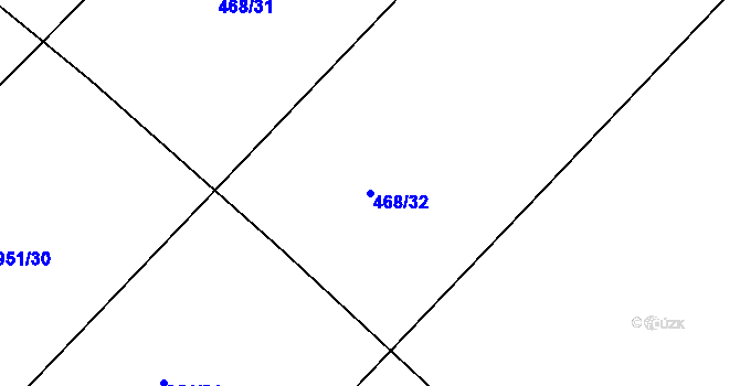 Parcela st. 468/32 v KÚ Zámrsk, Katastrální mapa