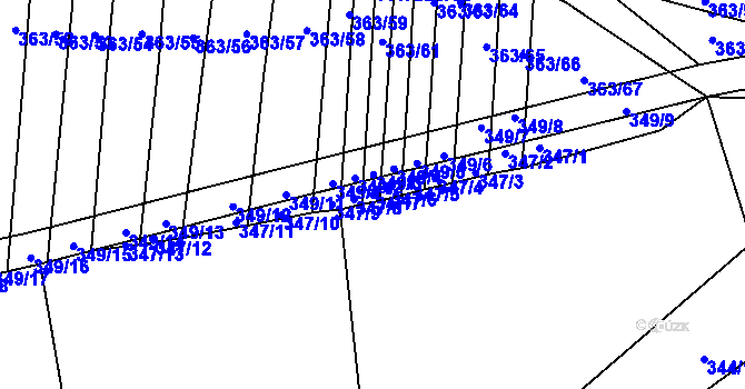 Parcela st. 347/7 v KÚ Zámrsky, Katastrální mapa