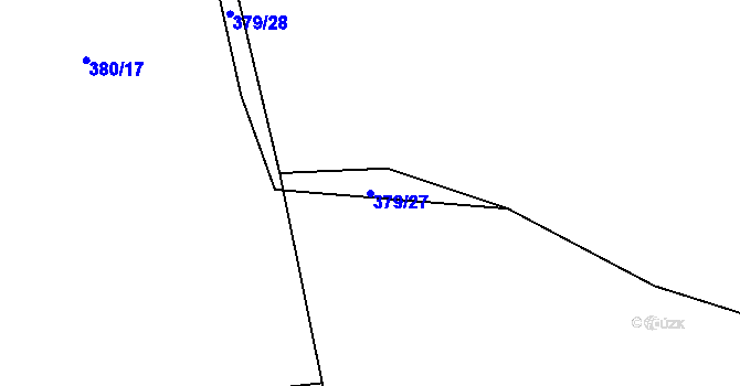 Parcela st. 379/27 v KÚ Zámrsky, Katastrální mapa