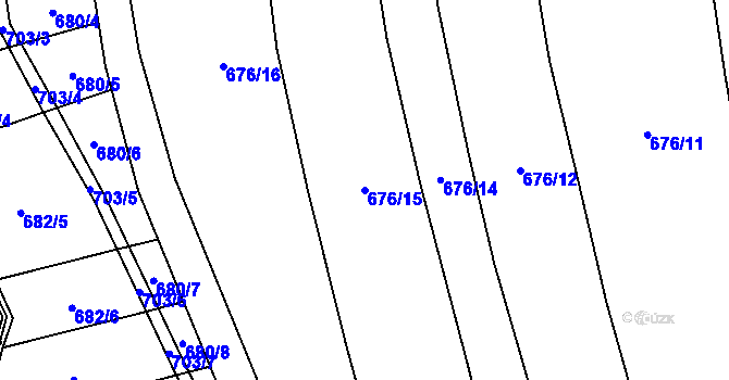 Parcela st. 676/15 v KÚ Zámrsky, Katastrální mapa
