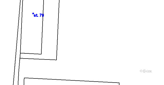 Parcela st. 74/3 v KÚ Zárubice, Katastrální mapa