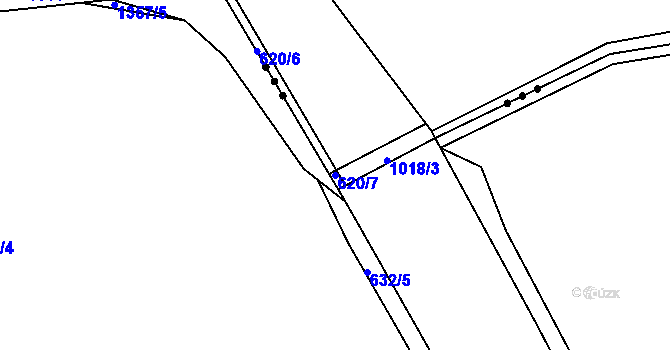 Parcela st. 620/7 v KÚ Martinov, Katastrální mapa