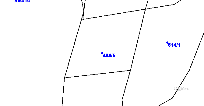 Parcela st. 484/5 v KÚ Zářecká Lhota, Katastrální mapa