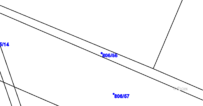 Parcela st. 806/56 v KÚ Záříčí, Katastrální mapa