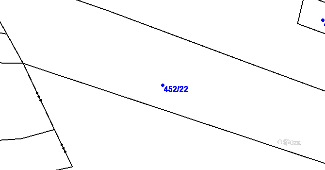 Parcela st. 452/22 v KÚ Doubravčany, Katastrální mapa